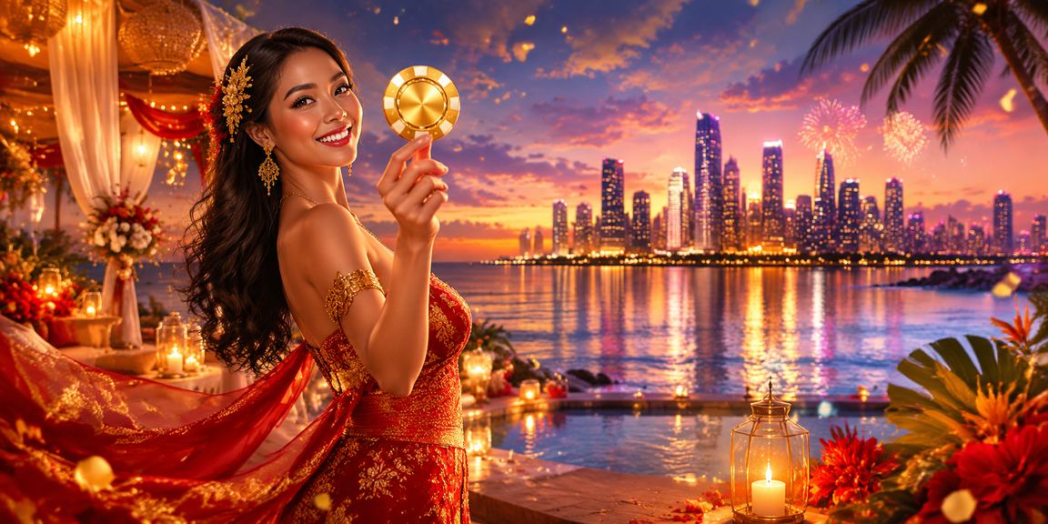 Suasana pasar malam ramai dengan taruhan olahraga dan kasino yang aktif di platform online