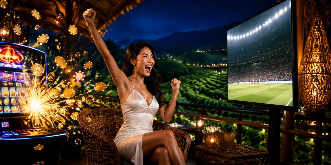 Model Vietnam memainkan slot game di smartphone untuk mengumpulkan poin hadiah